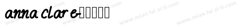anna clare字体转换